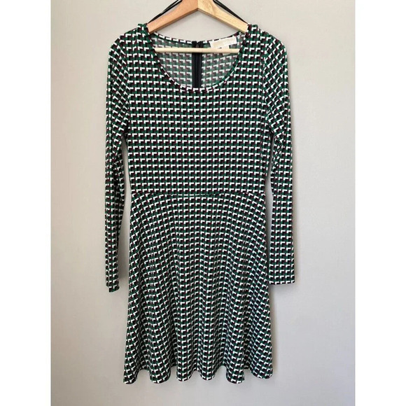 Michael Kors Women’s Size Small Fit & Flare Stretch Jersey Dress Palmetto Green - Picture 4 of 16